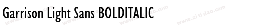 Garrison Light Sans BOLDITALIC字体转换
